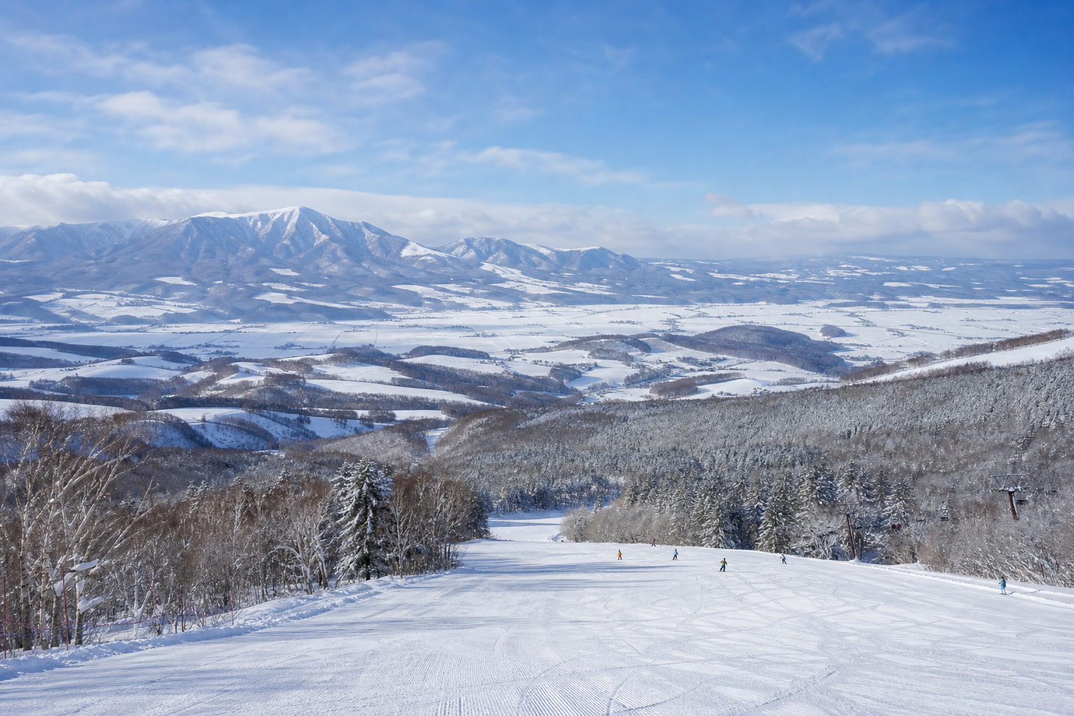 定山渓の雪景色とゲレンデ——広域圏のハブ