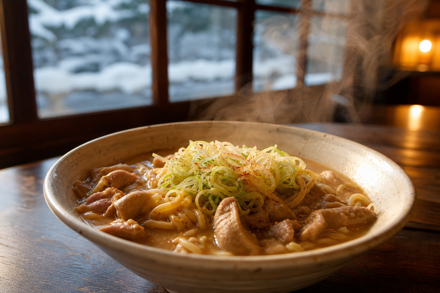 肘折温泉のトリモツラーメン——雪国のご当地グルメ